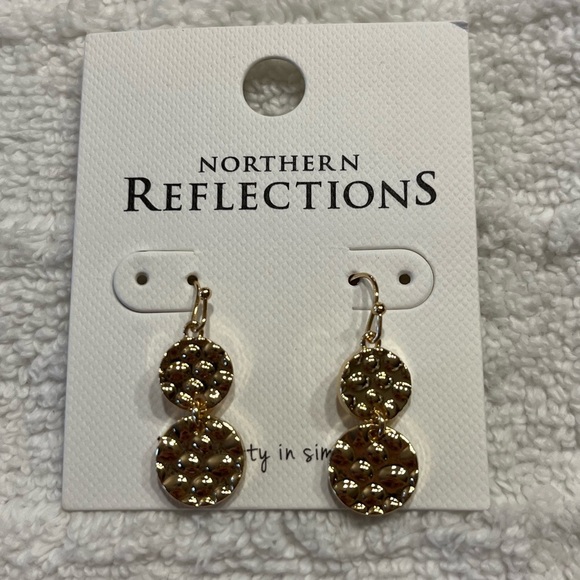 Northern reflection gold tone earrings - Picture 1 of 4